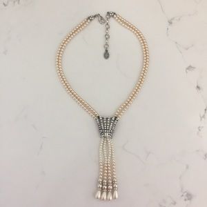 Ben-Amun Pearl & Crystal Necklace